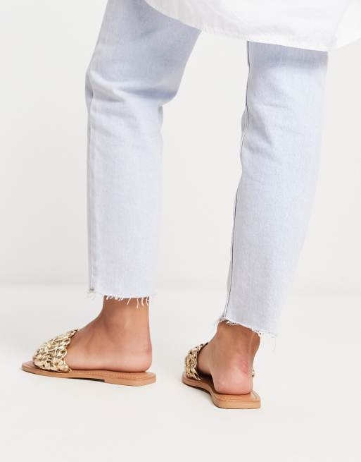 Sandalias doradas 2019 hot sale