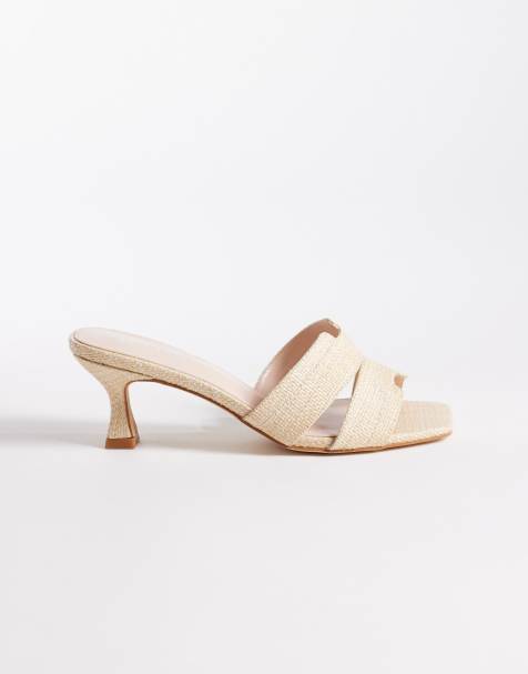 Sandalias estilo mules de tacón bajo de rafia Clydie de RAID - view 1