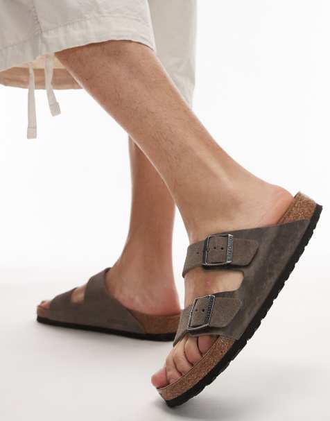 Sandalias gris cemento de cuero engrasado Arizona de Birkenstock - view 1