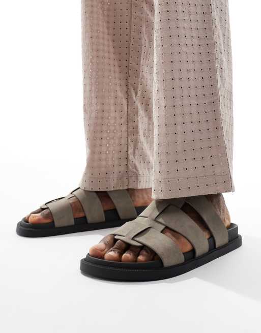 Sandalias grises con tiras cruzadas de ASOS DESIGN, 4 de 4