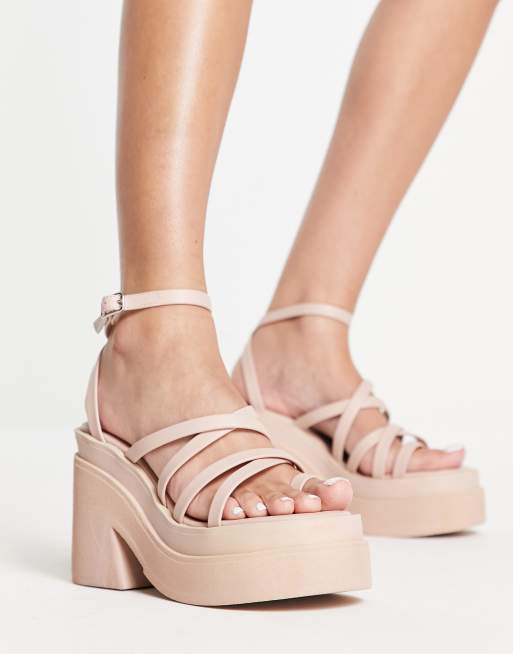 Sandalias gruesas Kaltur en PU rosa empapado - ROSA