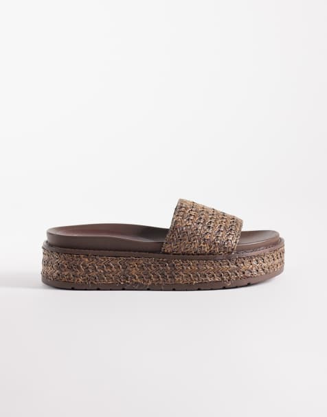 Sandalias marrón chocolate con plataforma de South Beach - view 1