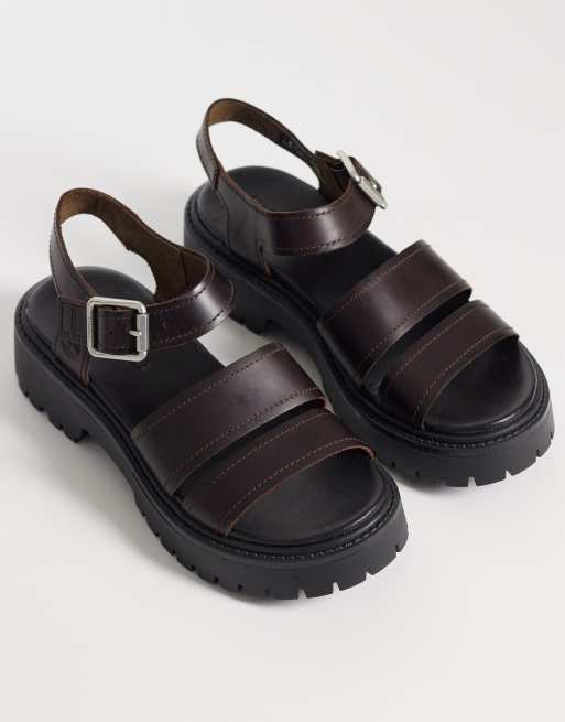 Sandalias marrón oscuro de cuero Stone Street de Timberland, 2 de 4