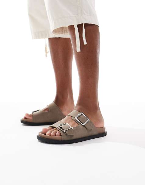 Sandalias marrón topo con plantilla moldeada y dos hebillas Scout de schuh - view 1
