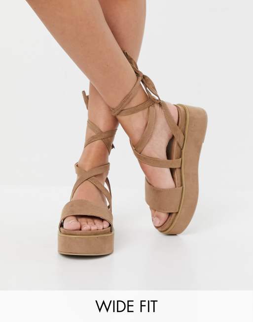 Sandalias con best sale tiras para atar