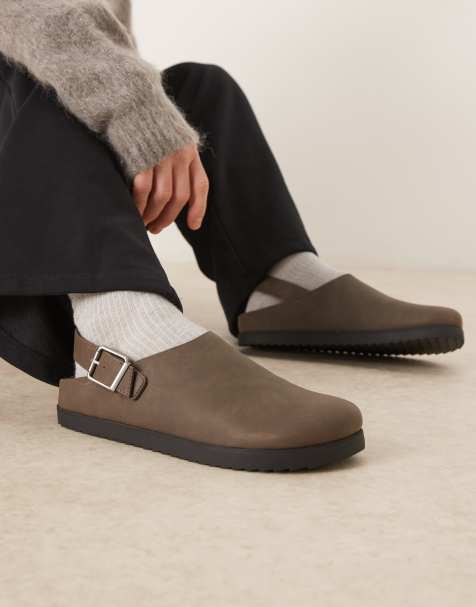 Sandalias marrones estilo mules con tira trasera de ASOS DESIGN - view 1