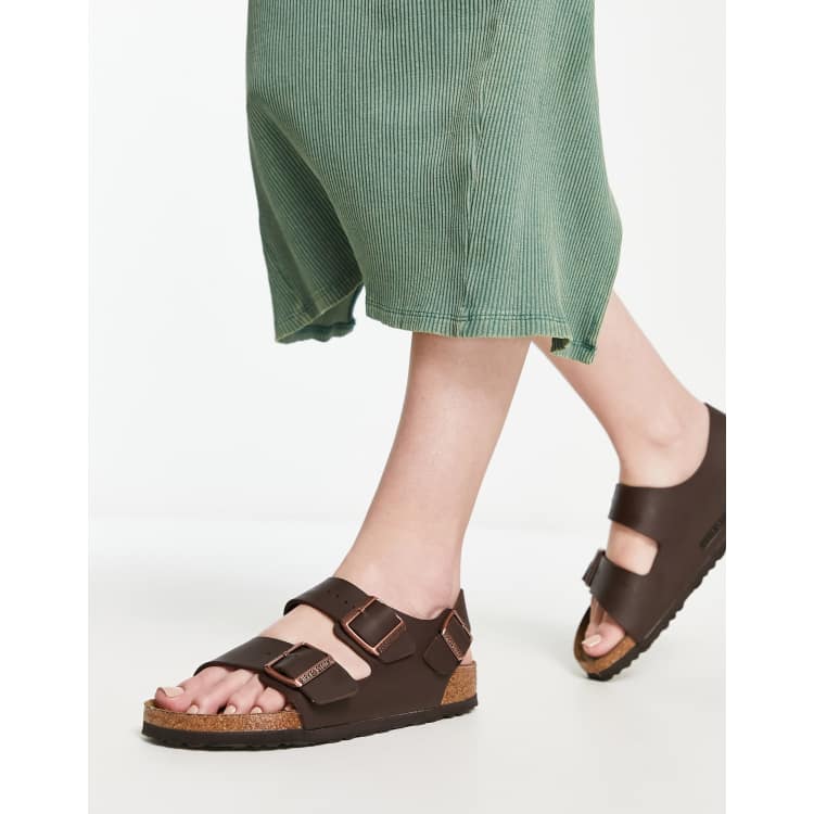 Birkenstock Sandals Birkenstock Milano Cuero Sandalias Marrones