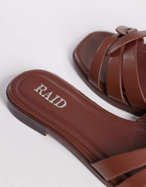 Sandalias marrones planas Toffee de RAID, 4 de 4
