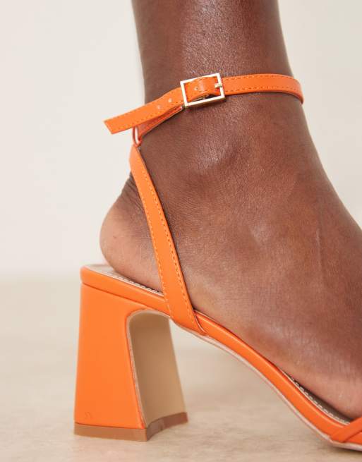 Sandalias naranjas de tacón ancho Kittey de RAID, 2 de 4