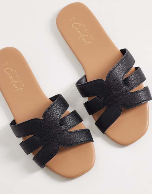 Sandalias negras con aberturas de New Look, 3 de 4