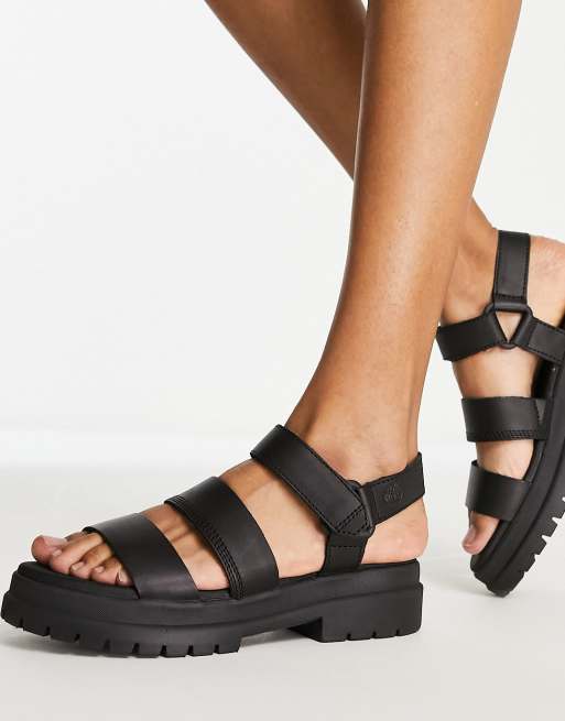 Sandalias negras con diseño de 3 bandas London Vibe de Timberland , 2 de 4