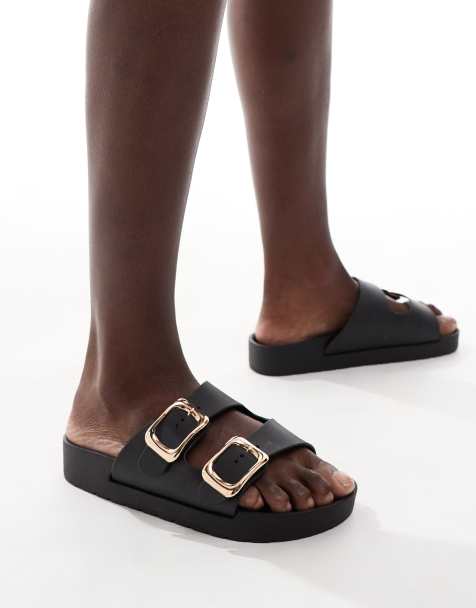 Sandalias negras con hebilla Andi de London Rebel - view 1