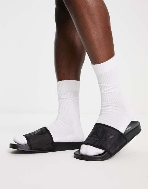 Sandalias negras con logo de Replay ASOS