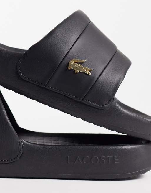 Sandalias negras con logo Hybrid Serve de Lacoste, 2 de 4
