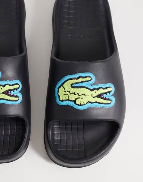 Sandalias negras con logo Serve 2.0 de Lacoste - view 1