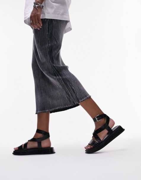 Sandalias negras con suela gruesa Jasmine de Topshop - view 1