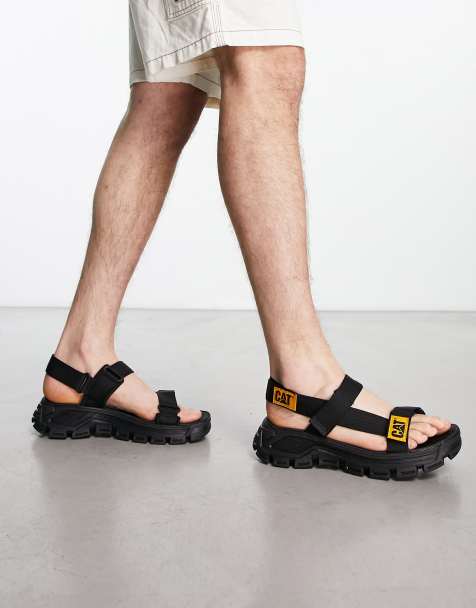 Sandalias Negras Planas Para Hombre ASOS