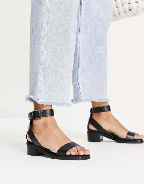 Sandalias negras con tacón cuadrado medio Campbell de Whistles - view 1