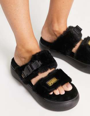 sandalias peluche puma