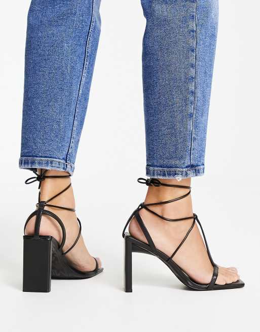 Sandalias de tacón con diseño de tiras de Mango | ASOS