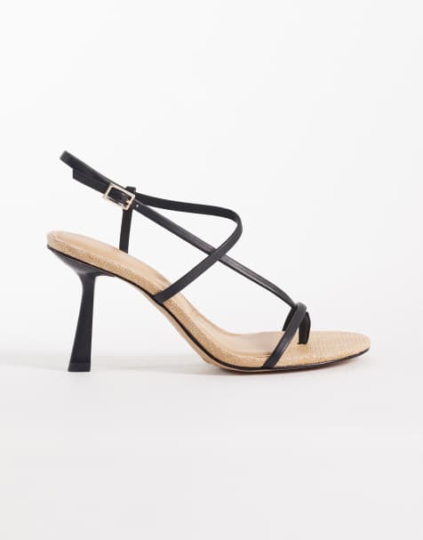 Sandalias negras de tacón con diseño de tiras Nallia de ALDO - view 1