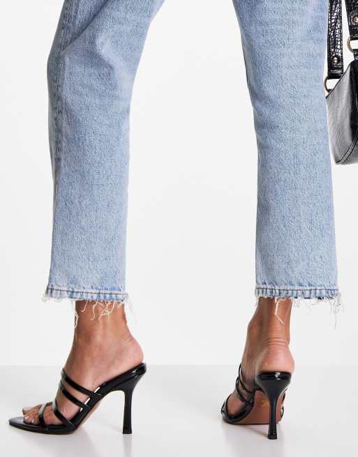 Sandalias negras de tacón con plantilla en punta Napa de ASOS DESIGN , 2 de 4