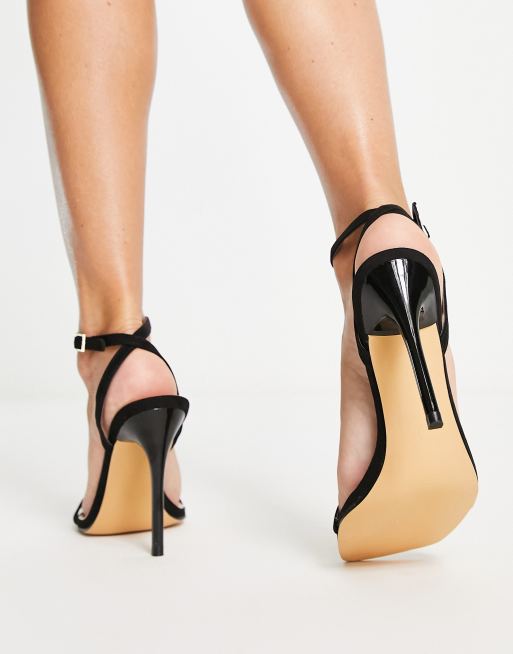 Sandalias tacon aguja negras best sale
