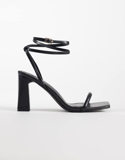 Sandalias negras de tacón de bloque Citra de Simmi London - view 1