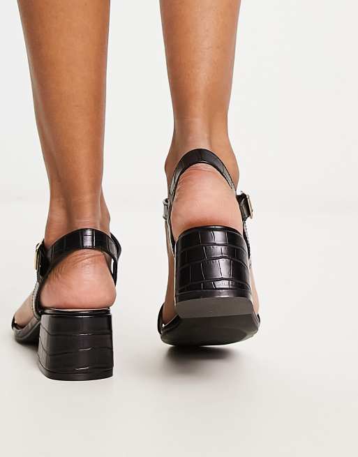 Sandalias piel online negras