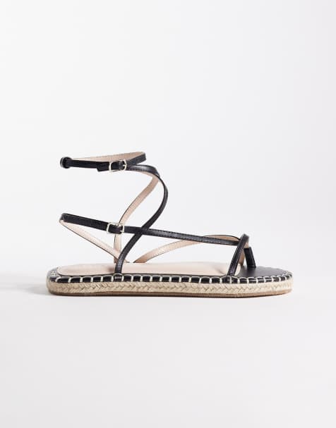 Sandalias negras planas con suela estilo alpargatas Danita de RAID - view 1