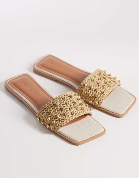 Sandalias planas con cuentas de colores Frida de ASOS DESIGN - view 1