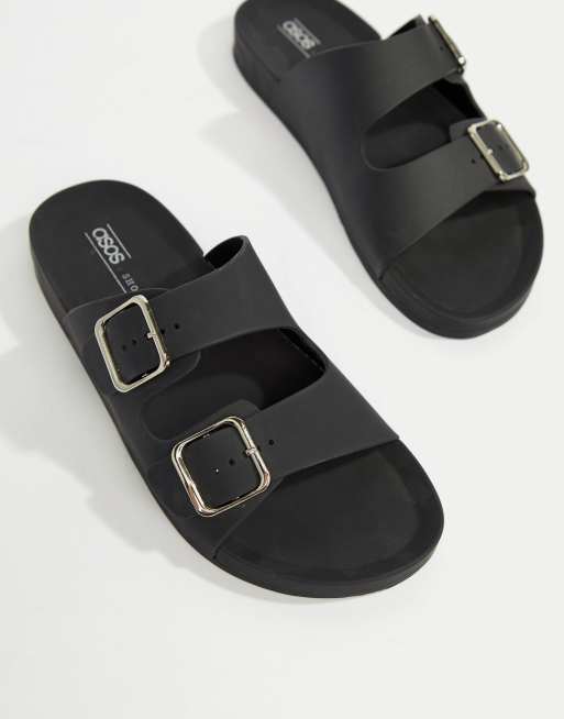 Sandalias planas de goma Flax de ASOS DESIGN