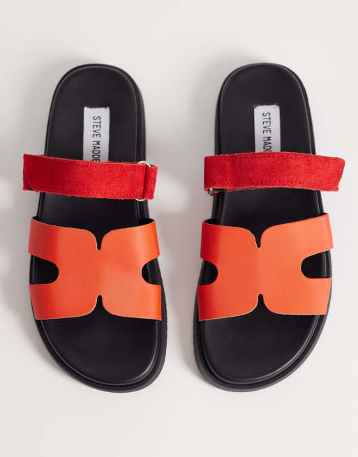 Sandalias rojas con correas de satén Missile de Steve Madden, 2 de 4