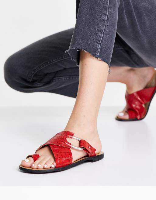 Sandalias rojas online asos