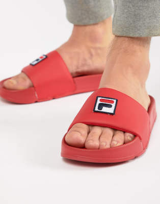 chanclas fila rojas