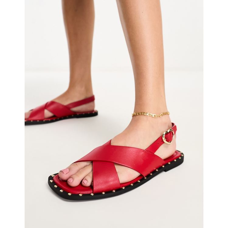 Sandalias best sale rojas 2019