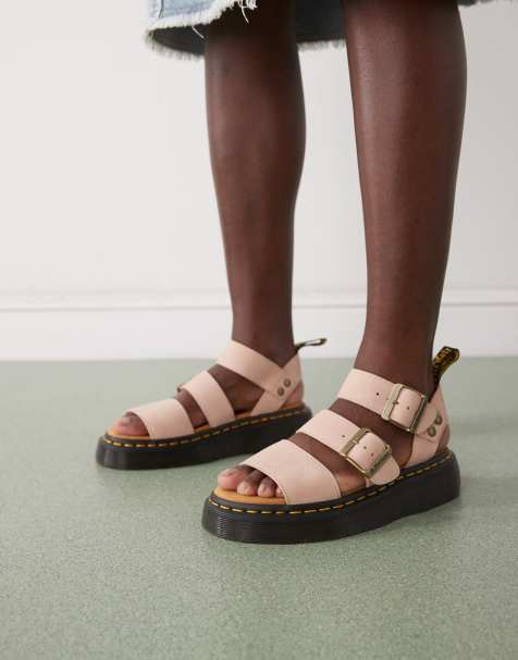 Sandalias rosa empolvado con suela Quad Gryphon de Dr Martens - view 1