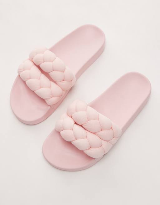 Sandalias rosa pastel con diseño trenzado de Tommy Jeans, 4 de 4