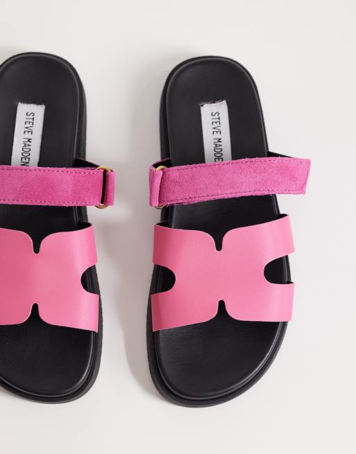 Sandalias rosas con correas de satén Missile de Steve Madden, 2 de 4