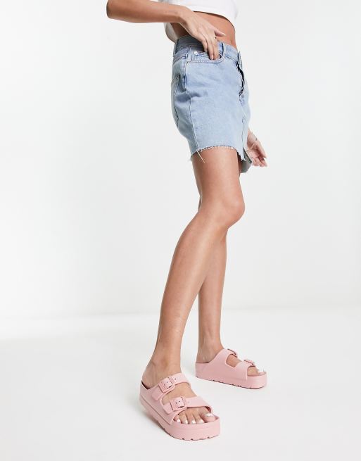 Sandalias rosas con plataforma plana de goma Fawn de ASOS DESIGN, 3 de 4
