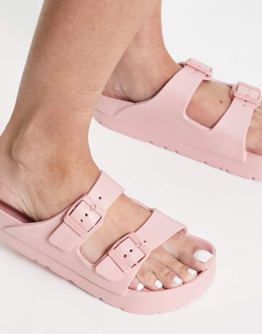 Sandalias rosas con plataforma plana de goma Fawn de ASOS DESIGN, 4 de 4