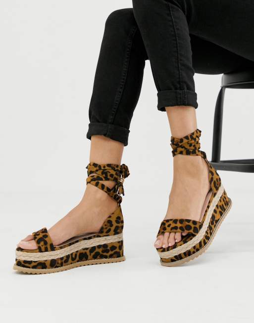 Sandalias 2025 leopardo plataforma