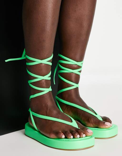 Sandalias discount verde neon