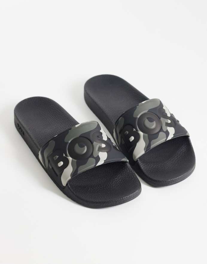 BOSS Bodywear Sandalias verdes Aryeh de BOSS