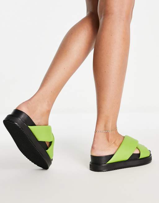 Sandalias verdes de cuero exclusivas de Selected Femme, 4 de 4
