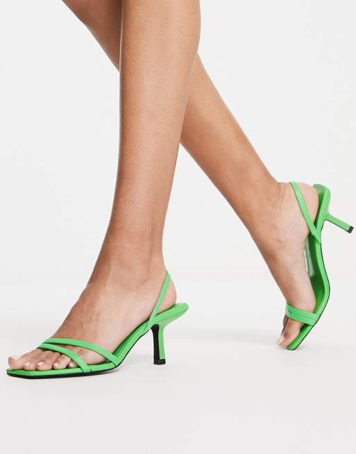 Sandalias de tacón de aguja medio con puntera cuadrada de Mango | ASOS