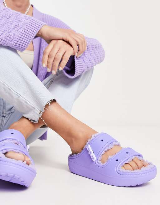 Chanclas Crocs Moradas Mujer Sandalias Violeta Digital Classic