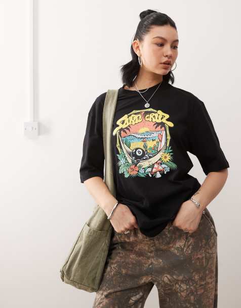 Santa Cruz - 8Ball - Sort T-shirt med skaterprint - view 1