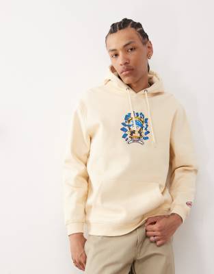 Santa Cruz – All Round – Kapuzenpullover in Beige mit grafischem Uhren-Logo - view 1