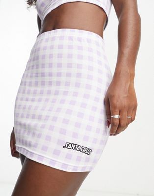 Santa Cruz arch strip bodycon mini skirt in lilac Exclusive at ASOS - ASOS Price Checker
